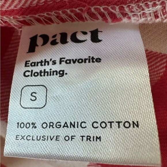 Pact Sustainable Fashion Gingham Mila Flannel Shirt - NWT - Picture 4 of 7